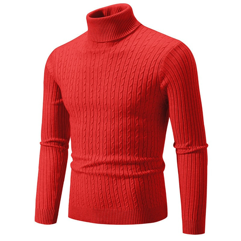 Men's Fitted Pullover with Elevated Collar - 2 - London-stylehouse.com
