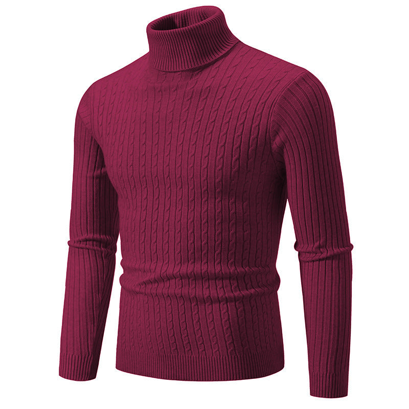 Men's Fitted Pullover with Elevated Collar - 4 - London-stylehouse.com