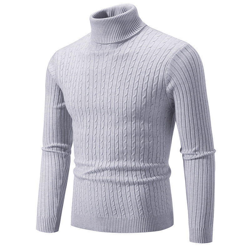 Men's Fitted Pullover with Elevated Collar - 5 - London-stylehouse.com