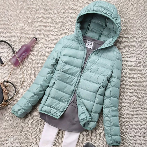 Women's Tailored Short Jacket with Hooded Design - 1 - London-stylehouse.com