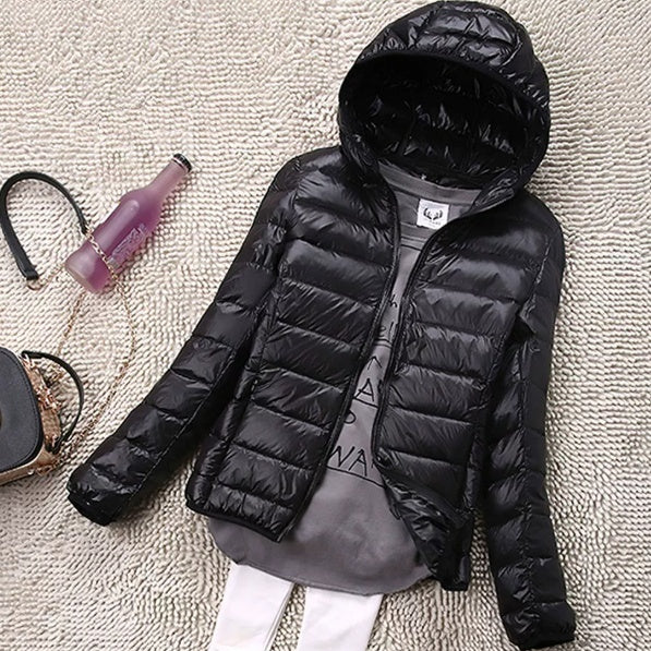 Women's Tailored Short Jacket with Hooded Design - 2 - London-stylehouse.com
