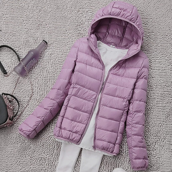 Women's Tailored Short Jacket with Hooded Design - 4 - London-stylehouse.com