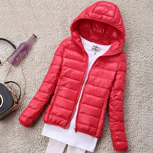 Women's Tailored Short Jacket with Hooded Design - 6 - London-stylehouse.com