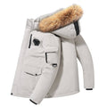 Men's Stylish Hooded Jacket with Luxurious Fur Collar - 7 - London-stylehouse.com