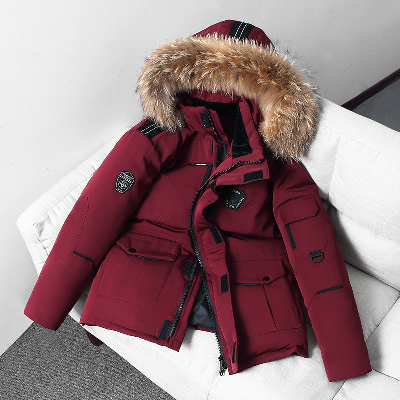 Men's Stylish Hooded Jacket with Luxurious Fur Collar - 8 - London-stylehouse.com