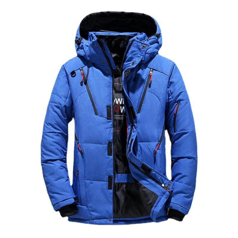 Men's Sleek Fit Winter Jacket with Attached Hood - 3 - London-stylehouse.com