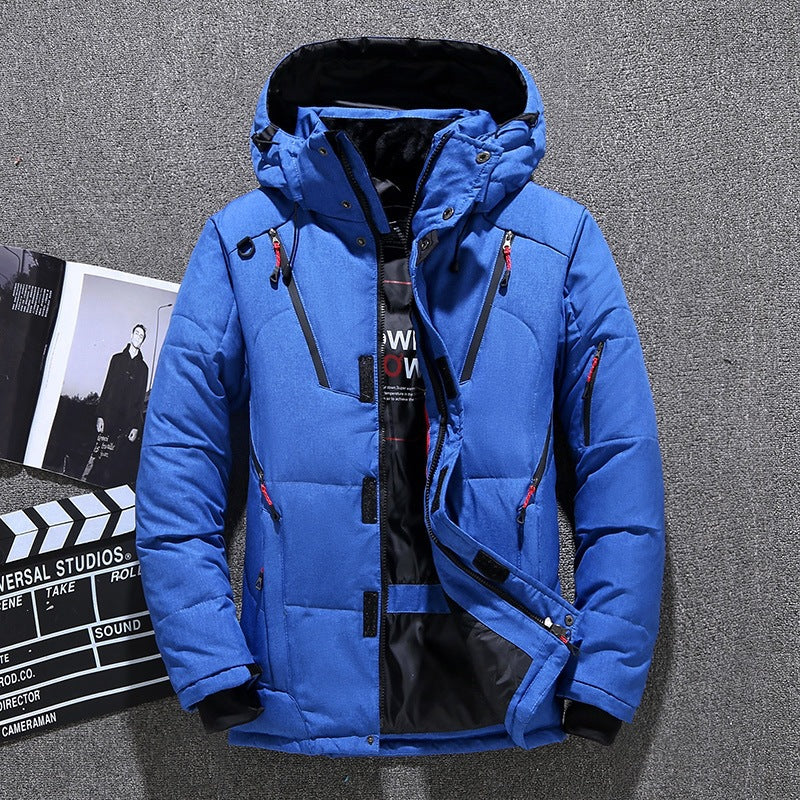 Men's Sleek Fit Winter Jacket with Attached Hood - 4 - London-stylehouse.com
