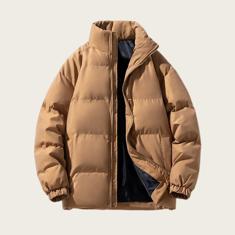 Men's Insulated Jacket with Elevated Collar - 1 - London-stylehouse.com