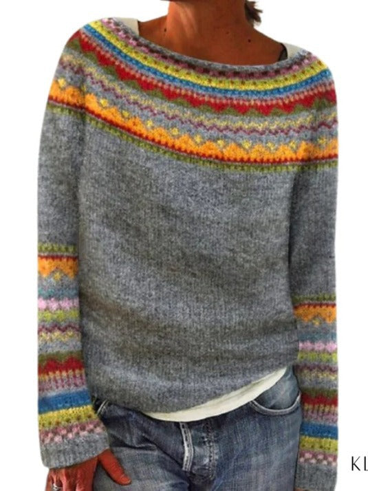 Ladies' Stylish Knit Jumper with Eye-Catching Designs - 2 - London-stylehouse.com