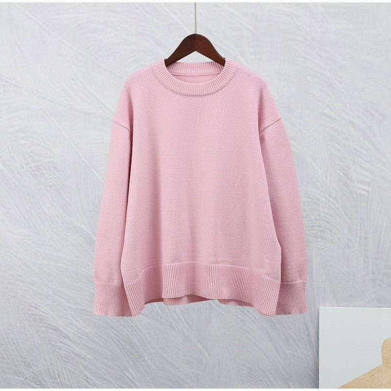 Women's Relaxed Fit Long Sleeve Pullover Knit Sweater - 5 - London-stylehouse.com