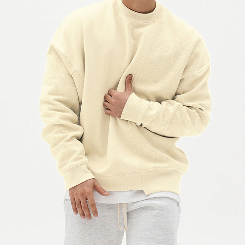 Men's Casual Pullover with Relaxed Fit and Round Neck Design - 3 - London-stylehouse.com