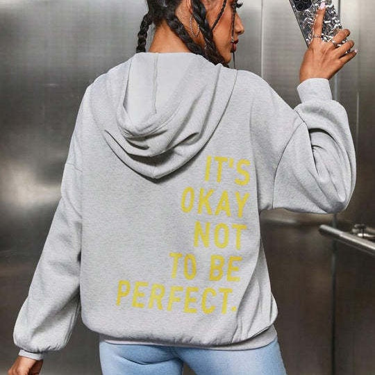 Women's Comfort-Fit Hoodie with Motivational Design - 2 - London-stylehouse.com