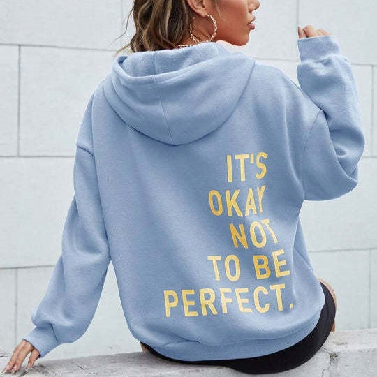 Women's Comfort-Fit Hoodie with Motivational Design - 3 - London-stylehouse.com