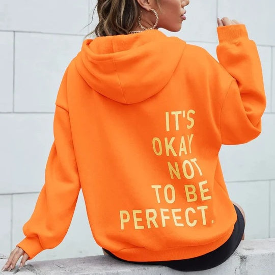 Women's Comfort-Fit Hoodie with Motivational Design - 8 - London-stylehouse.com