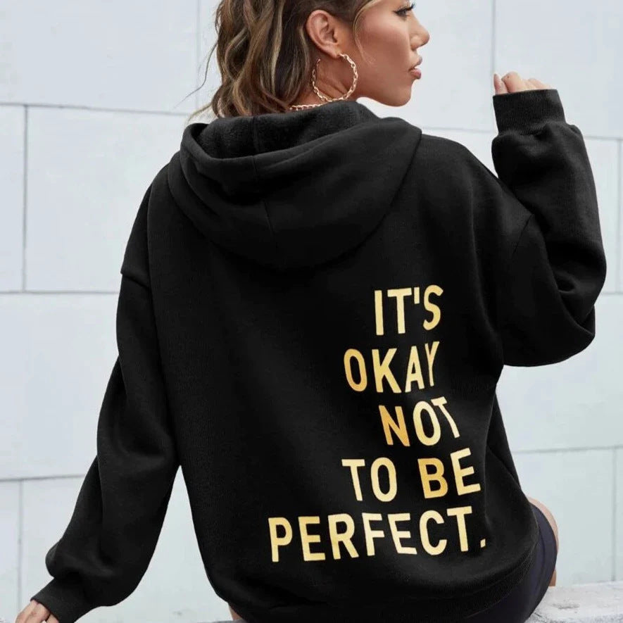 Women's Comfort-Fit Hoodie with Motivational Design - 13 - London-stylehouse.com