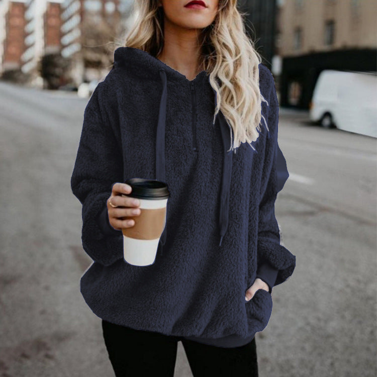 Ladies' Comfort-Focused Hoodie with Convenient Front Pocket - 1 - London-stylehouse.com
