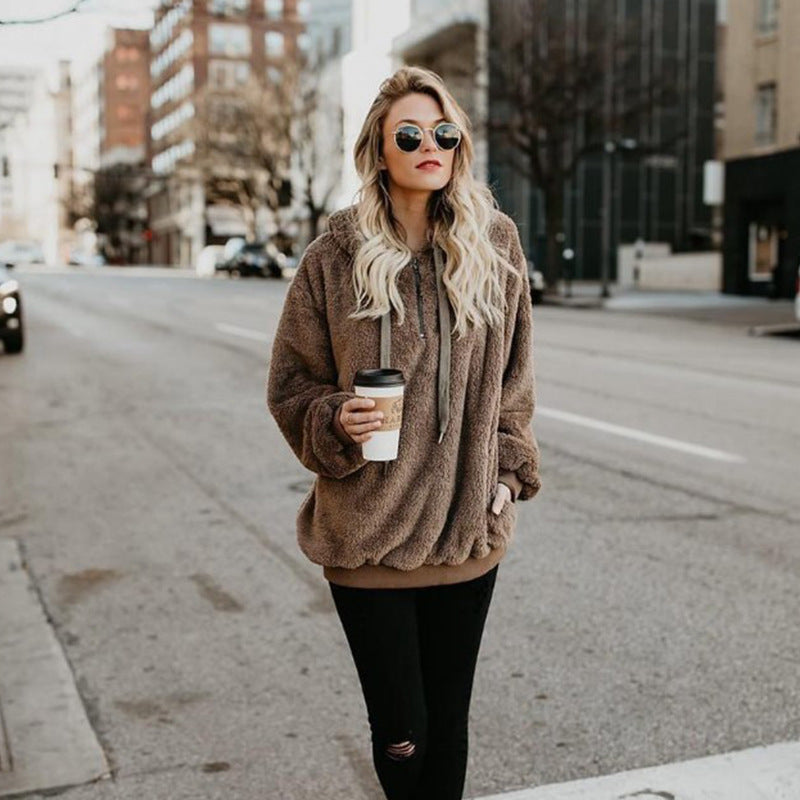 Ladies' Comfort-Focused Hoodie with Convenient Front Pocket - 3 - London-stylehouse.com