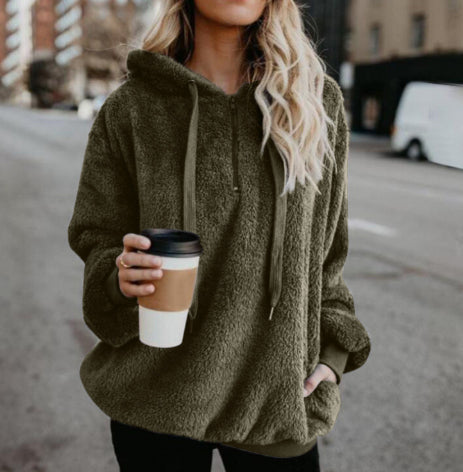 Ladies' Comfort-Focused Hoodie with Convenient Front Pocket - 8 - London-stylehouse.com