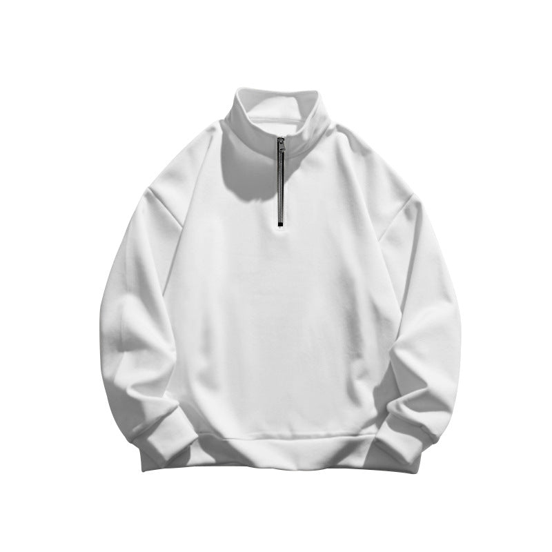 Men's Fleece Pullover with Zip Collar for Stylish Comfort - 9 - London-stylehouse.com