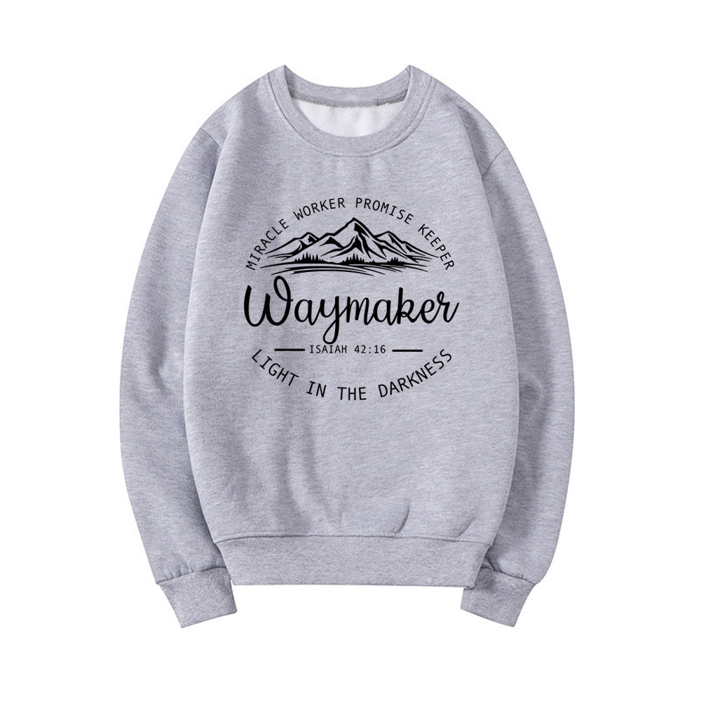 Comfortable Women's Sweatshirt with Inspirational Graphic Design - 6 - London-stylehouse.com
