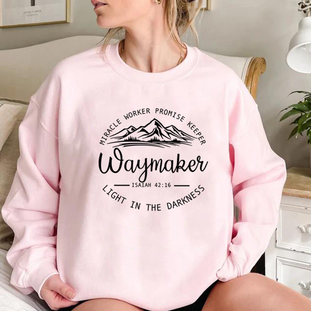 Comfortable Women's Sweatshirt with Inspirational Graphic Design - 11 - London-stylehouse.com