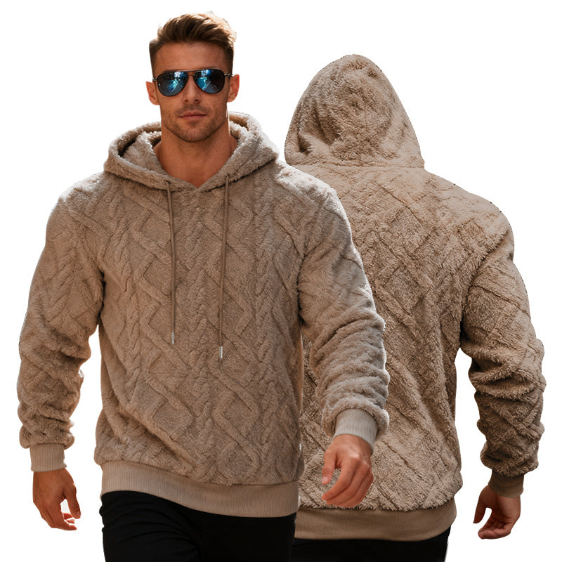 Stylish Loose-Fit Men's Hoodie with Textured Fabric - 1 - London-stylehouse.com