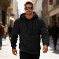 Stylish Loose-Fit Men's Hoodie with Textured Fabric - 6 - London-stylehouse.com