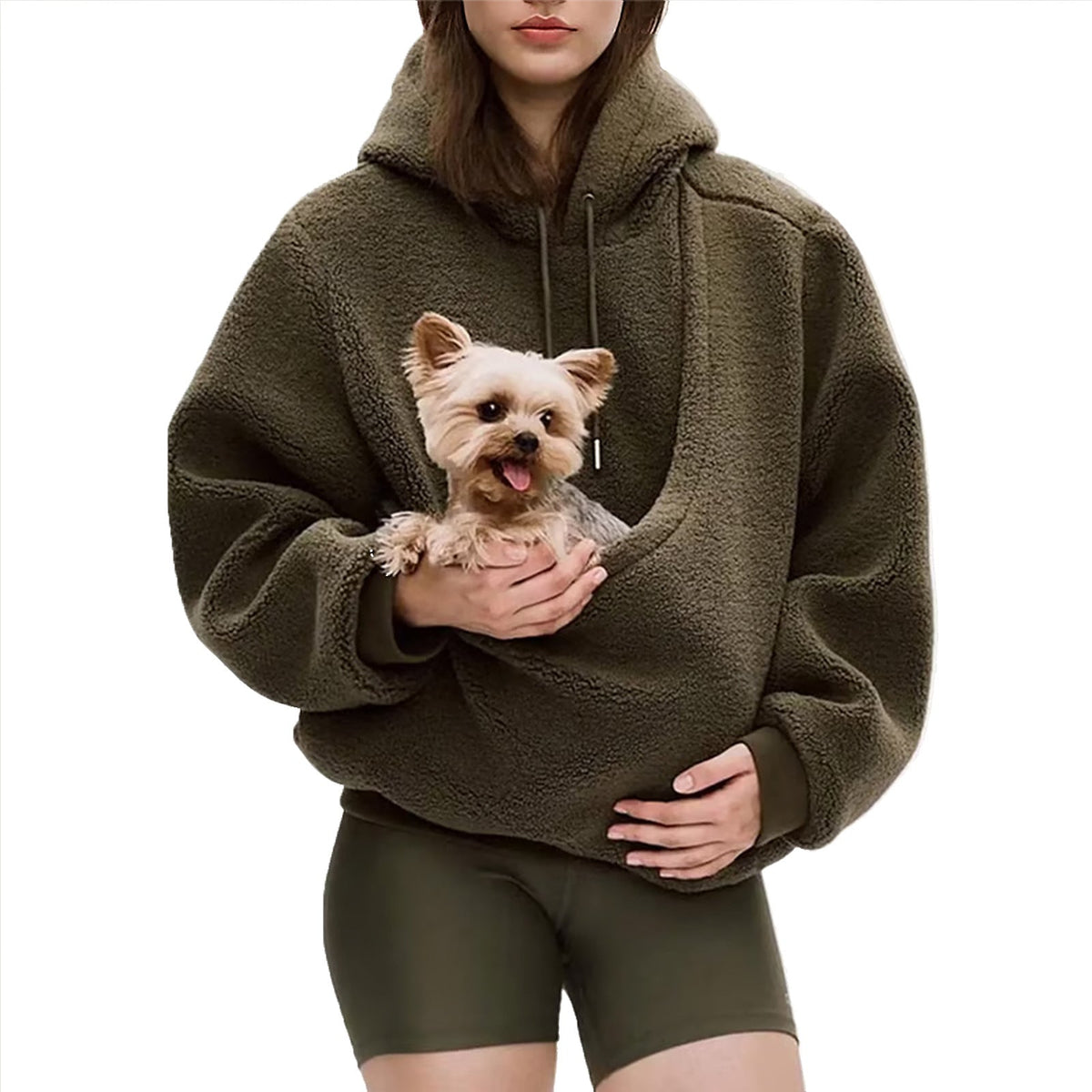 Women's Comfy Hoodie with Spacious Pet Holding Pocket - 7 - London-stylehouse.com
