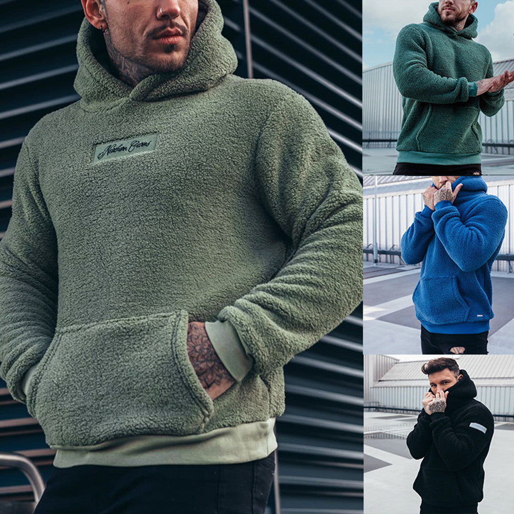Men's Relaxed Fit Hoodie with Generous Front Pocket and Long Sleeves - 6 - London-stylehouse.com
