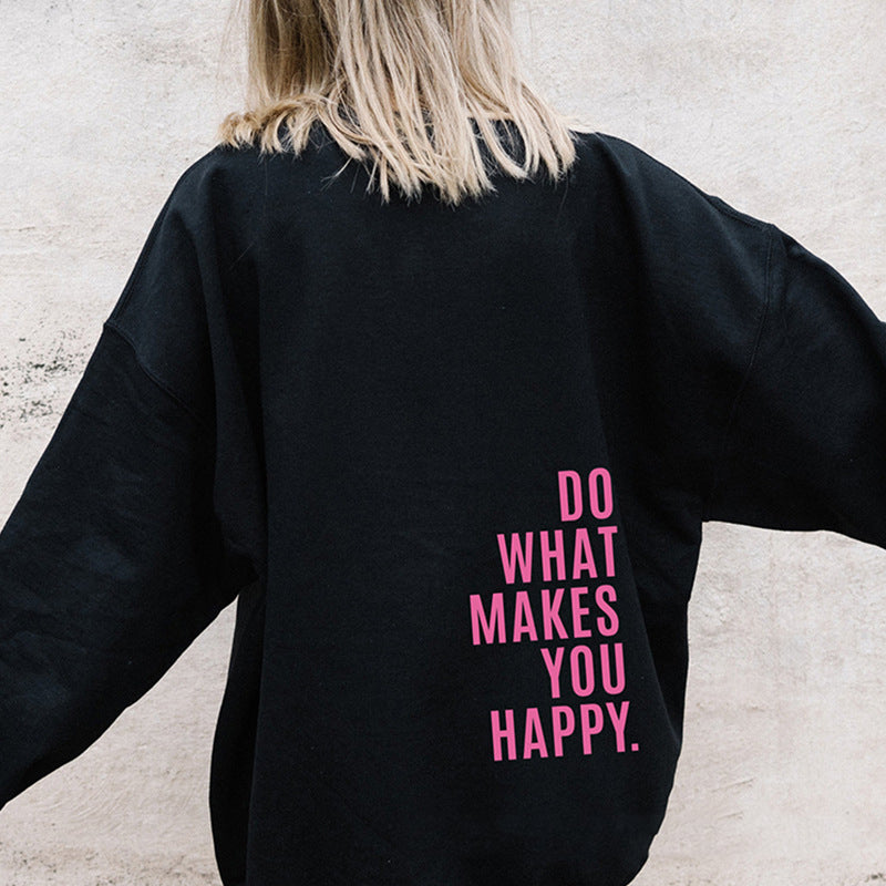 Ladies' Comfort Sweatshirt with Motivational Design - 2 - London-stylehouse.com