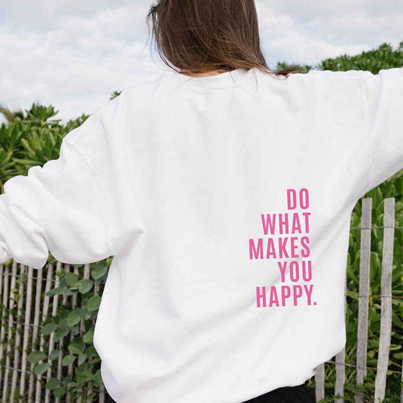 Ladies' Comfort Sweatshirt with Motivational Design - 4 - London-stylehouse.com