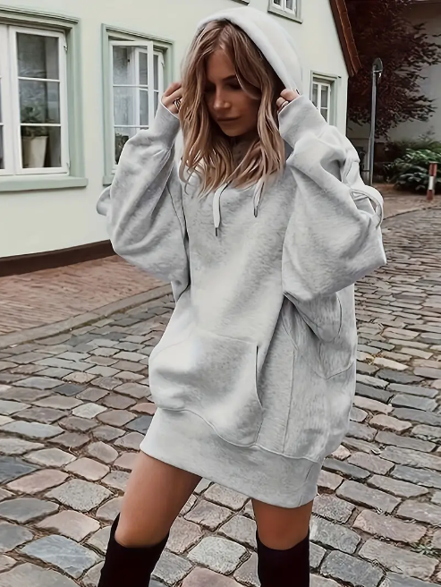 Women’s Comfy Oversized Hoodie with Practical Kangaroo Pocket - 1 - London-stylehouse.com