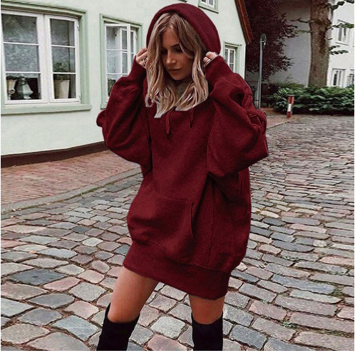 Women’s Comfy Oversized Hoodie with Practical Kangaroo Pocket - 2 - London-stylehouse.com