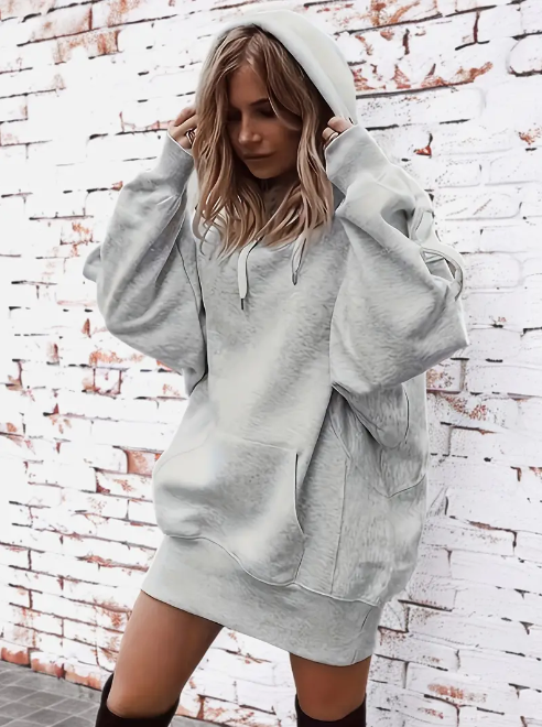 Women’s Comfy Oversized Hoodie with Practical Kangaroo Pocket - 3 - London-stylehouse.com