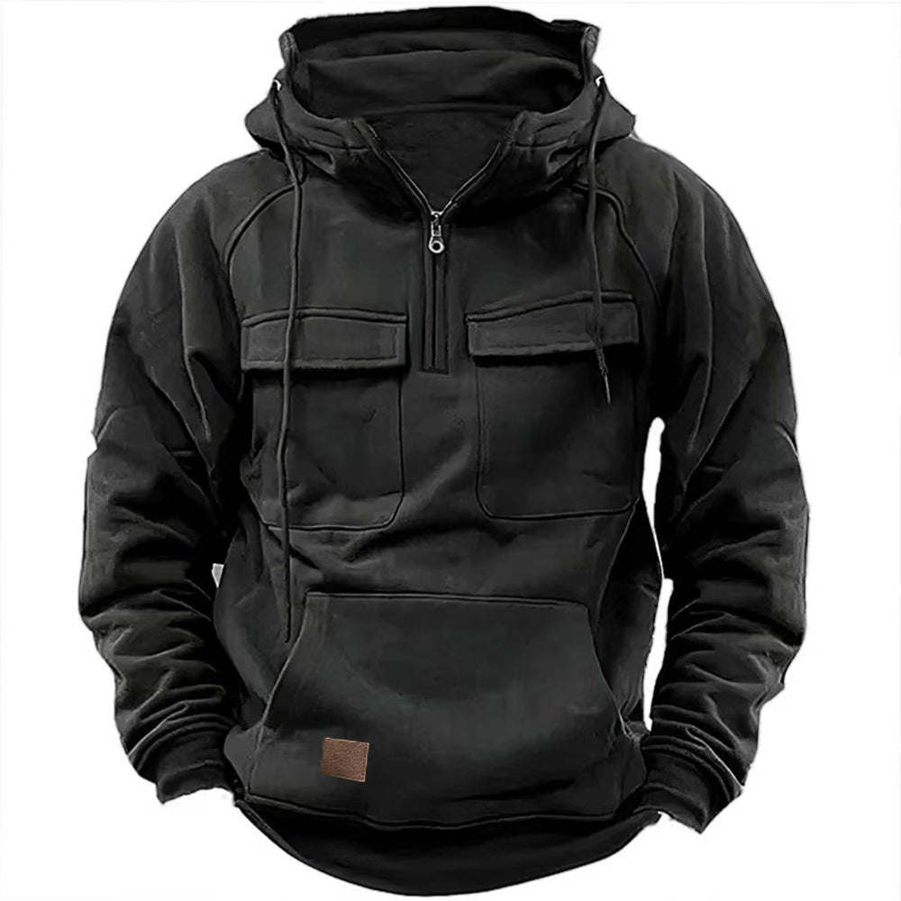 Men's Comfortable Fit Hoodie with Handy Pockets - 2 - London-stylehouse.com