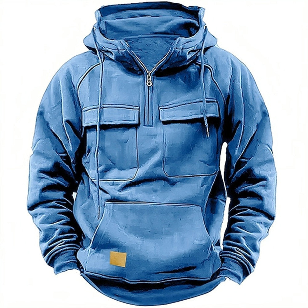 Men's Comfortable Fit Hoodie with Handy Pockets - 3 - London-stylehouse.com