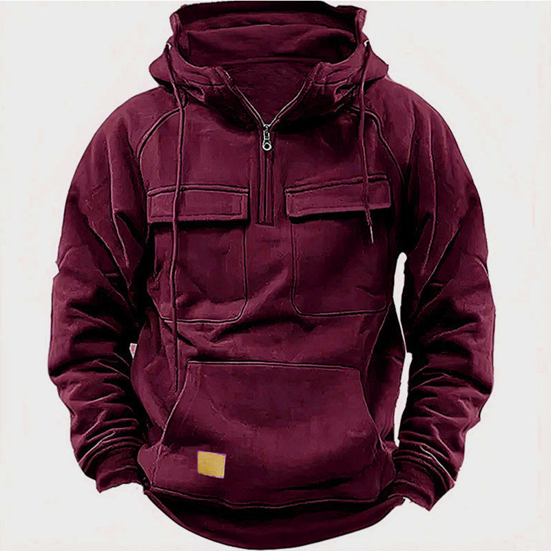 Men's Comfortable Fit Hoodie with Handy Pockets - 4 - London-stylehouse.com