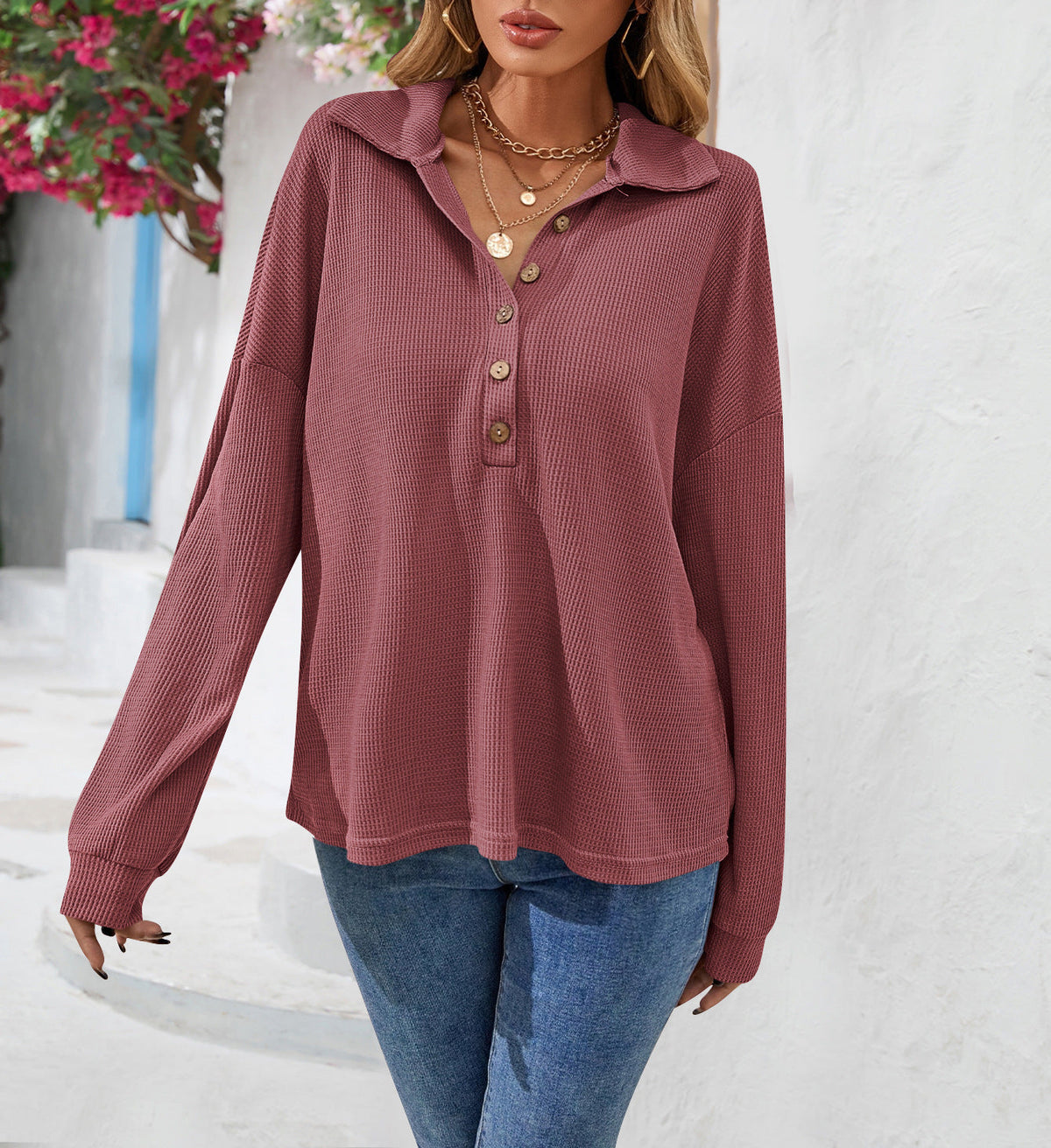 Women's Relaxed Button-Up Sweatshirt for Casual Wear - 1 - London-stylehouse.com
