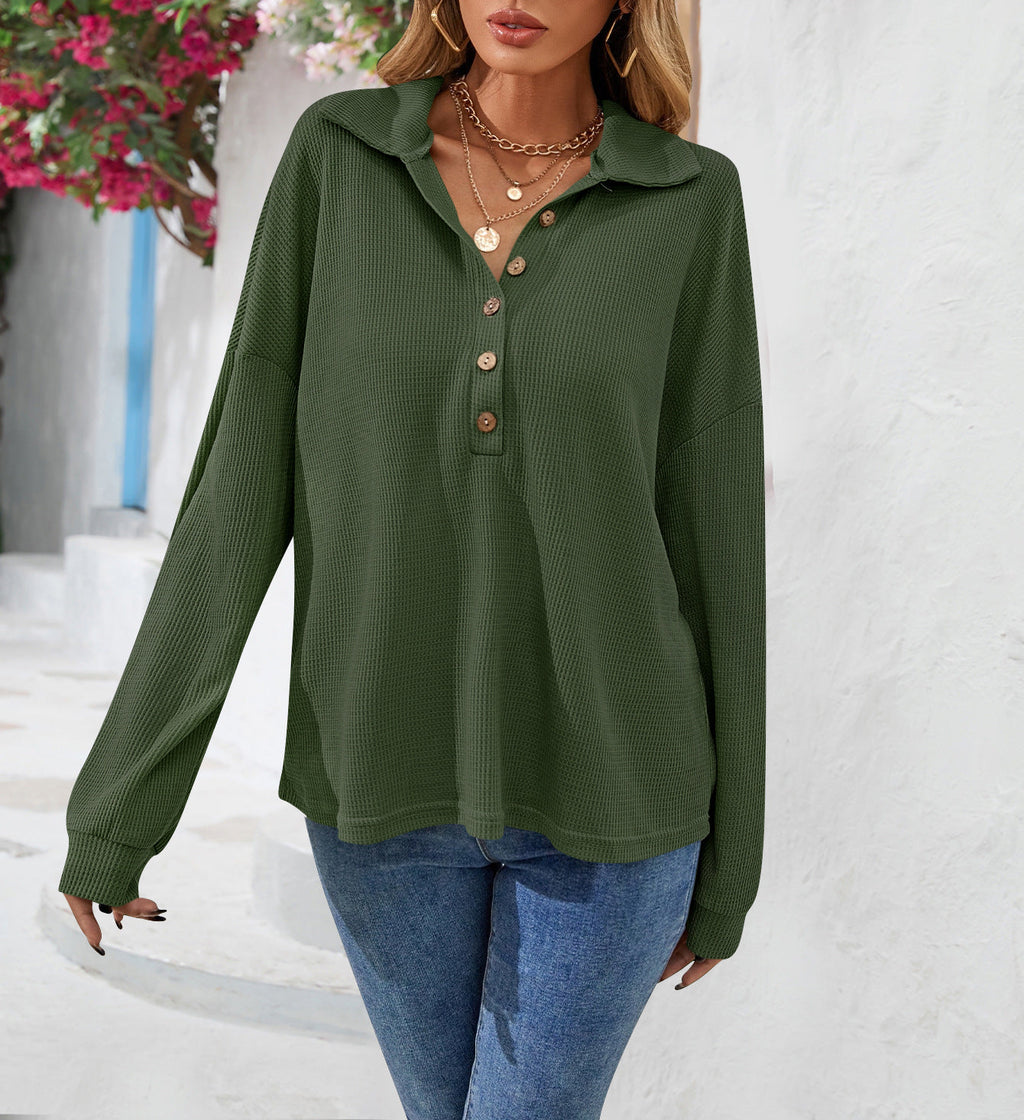 Women's Relaxed Button-Up Sweatshirt for Casual Wear - 6 - London-stylehouse.com