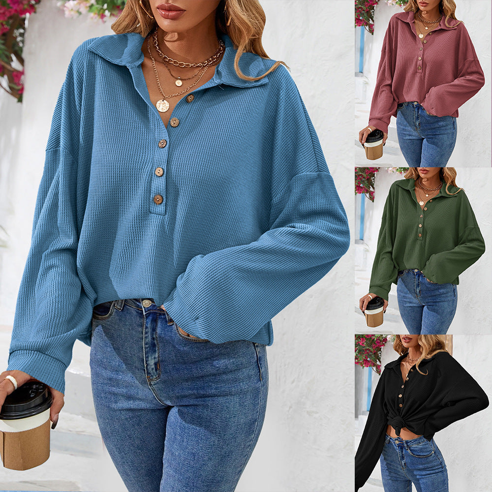 Women's Relaxed Button-Up Sweatshirt for Casual Wear - 9 - London-stylehouse.com