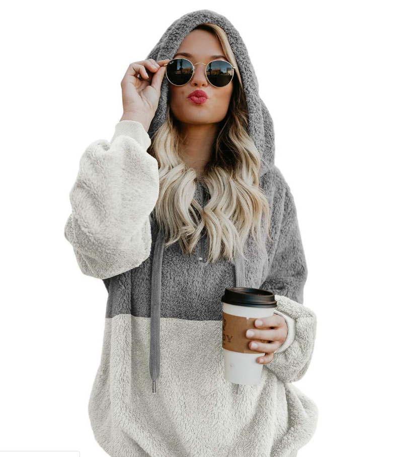Stylish Women's Zip-Up Hoodie with Relaxed Fit - 2 - London-stylehouse.com