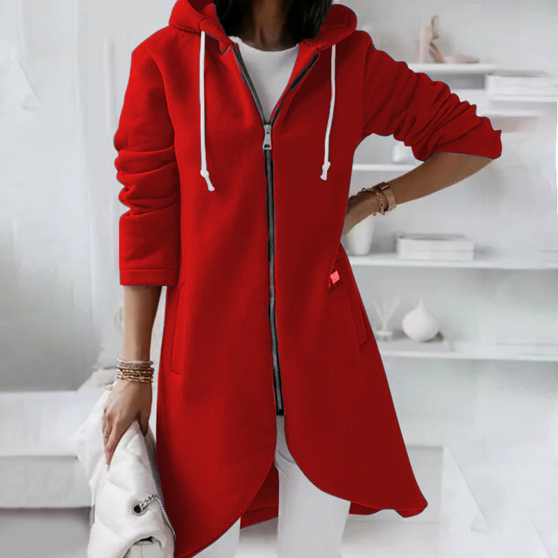 Women's Casual Zip-Up Hoodie with Pockets - 5 - London-stylehouse.com