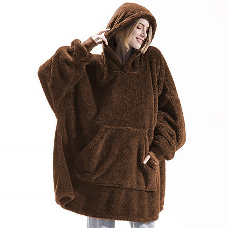 Women's Oversized Hoodie Sweatshirt with Spacious Front Pocket - 2 - London-stylehouse.com