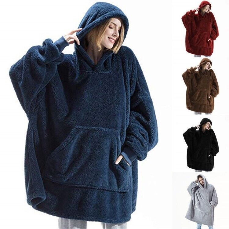 Women's Oversized Hoodie Sweatshirt with Spacious Front Pocket - 8 - London-stylehouse.com
