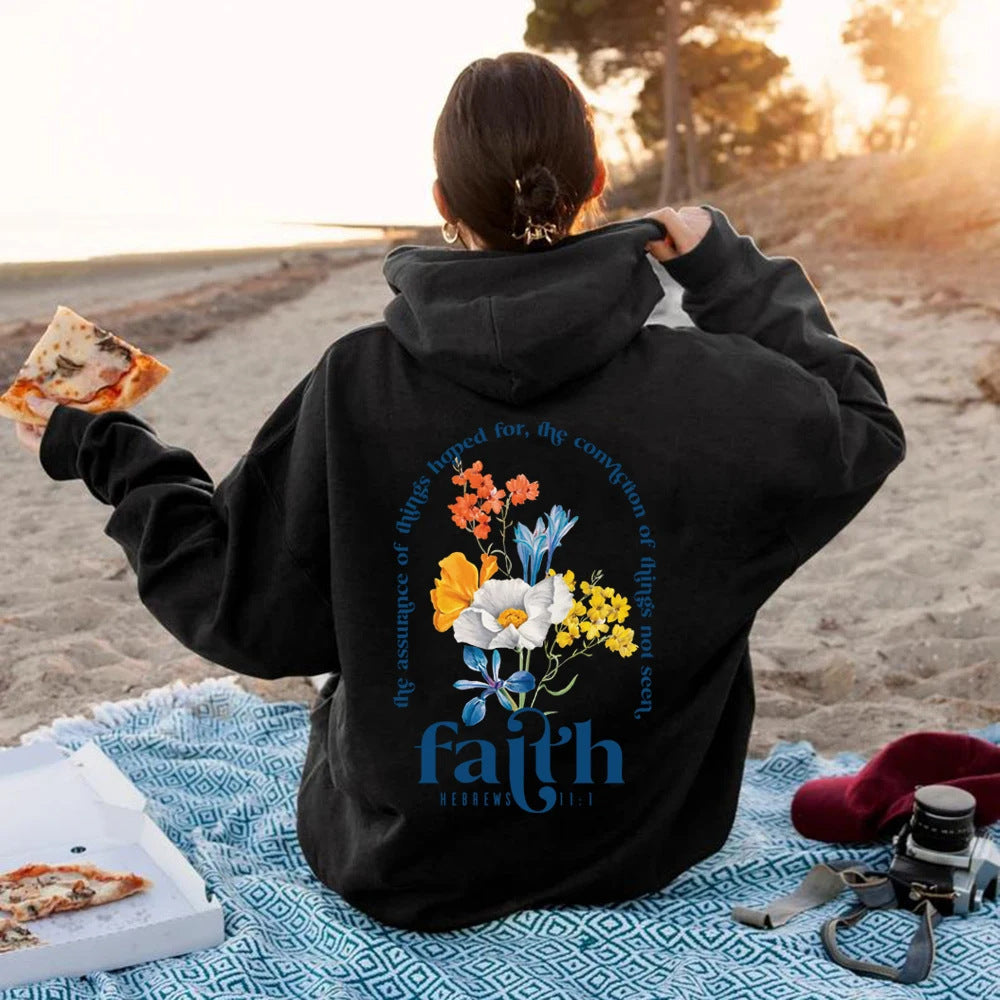Floral-Patterned Women's Relaxed Fit Hoodie for Casual Comfort - 1 - London-stylehouse.com