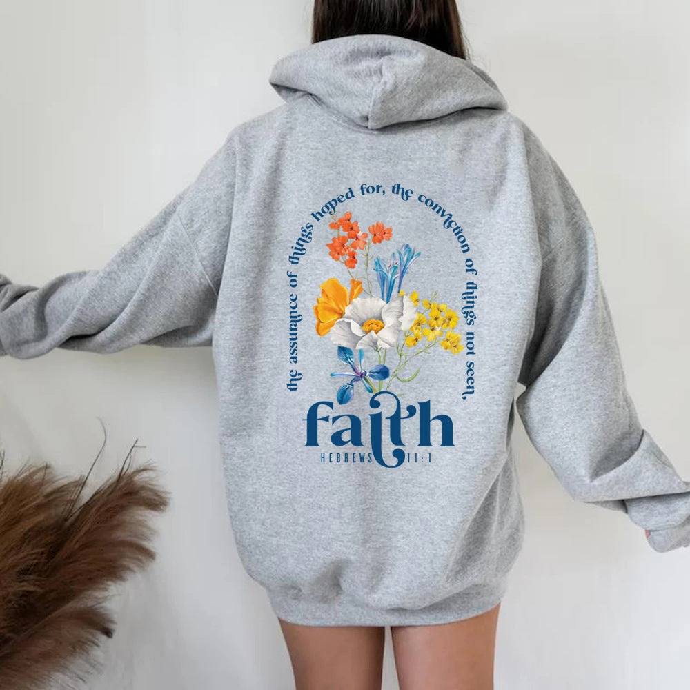 Floral-Patterned Women's Relaxed Fit Hoodie for Casual Comfort - 4 - London-stylehouse.com