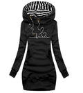 Women's Stylish Slim Fit Hoodie Dress with Convenient Pockets - 3 - London-stylehouse.com