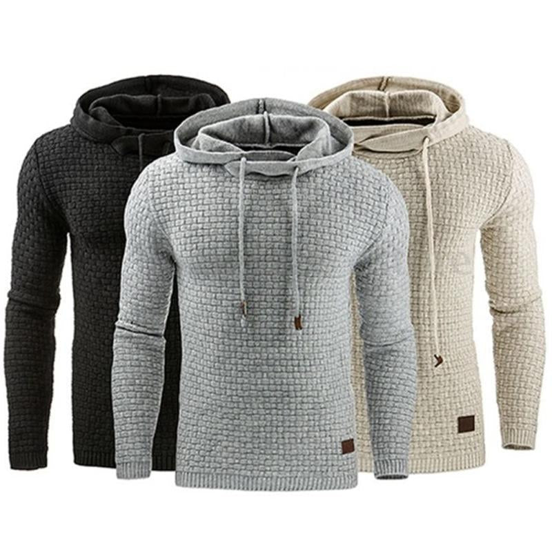 Men's Textured Design Hoodie in Regular Fit - 3 - London-stylehouse.com