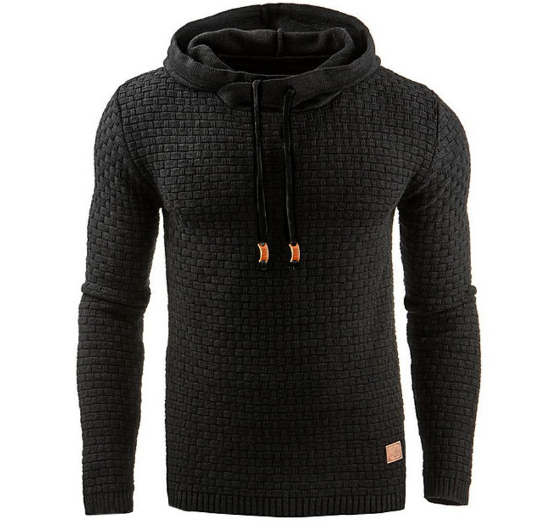 Men's Textured Design Hoodie in Regular Fit - 6 - London-stylehouse.com