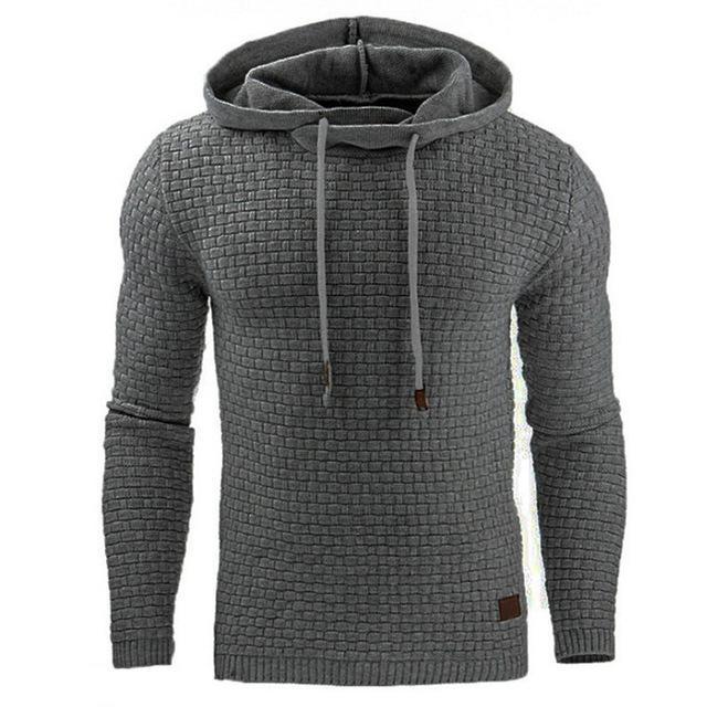 Men's Textured Design Hoodie in Regular Fit - 10 - London-stylehouse.com